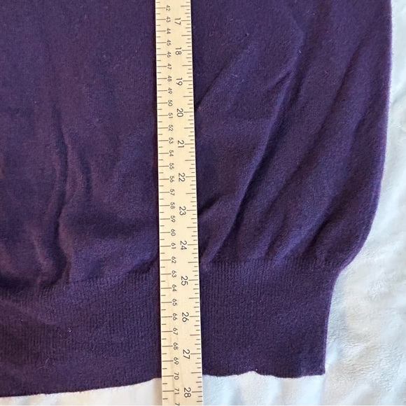 Daniel Cremieux Signature Collection 100% Cashmere Plum V-Neck Sweater Men's XL - Picture 8 of 9
